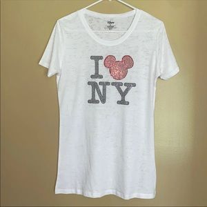 White Disney "I Love NY" Tshirt size XL